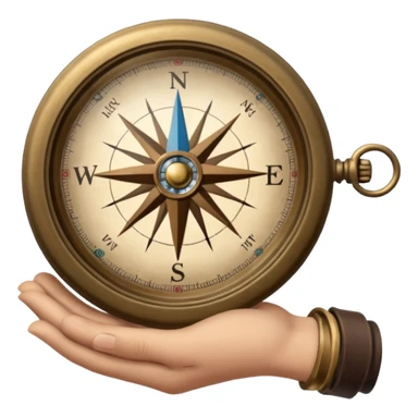 compass in a hand sticker