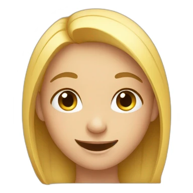 Shy happy girl sticker