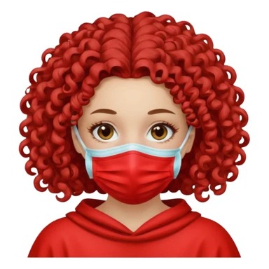 Lilith symbol seductress evil surgeon. Hair curly, long, and brown. Red surgical mask and hair covering. She works for cartel and kills with a scalpel. , evil surgeon  sticker