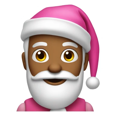 Pink Santa Claus sticker
