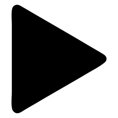 red triangle pointing to the right, simple, bold, icon-like sticker