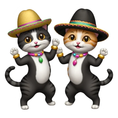 Cats couple salsa dancing  sticker