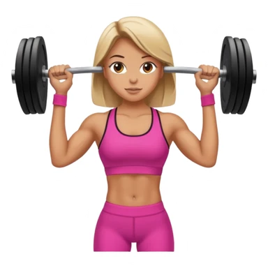 girls lifting weights sticker