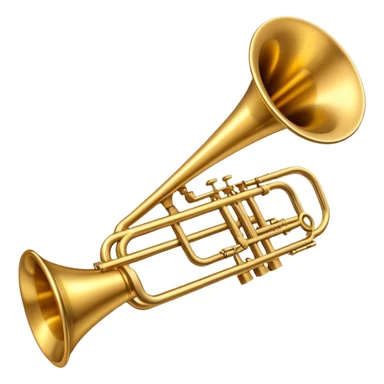 Cinematic Realistic Trombone, sleek brass slide extending dynamically, subtle scratches adding authenticity, warm golden reflections bouncing off the metal, glowing with a bold and resonant musical energy. sticker