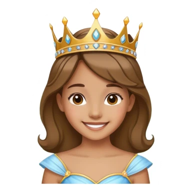 smiling girl with tiara outdoors sticker