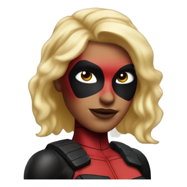 blond lady deadpool sticker
