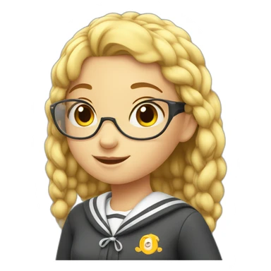Cute school-girl sticker
