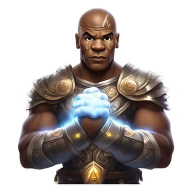 Mike Tyson having magical powers in a fantasy world ￼ sticker