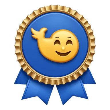 A high-resolution 3D emoji of a social media verification badge. A vibrant royal blue circular seal (hex #405DE6) with jagged, ribbon-like edges and a crisp white checkmark in the center. The style is glossy and slightly raised, featuring soft studio lighting on a clean white background." sticker