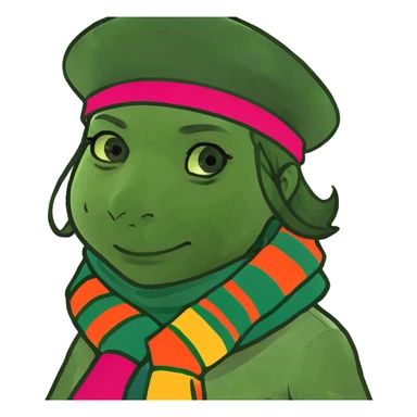 Girl arms crossed holding neck in front sticker