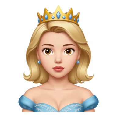 Scarlett Johansson in a princess dress sticker