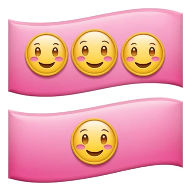 1/3rd Pink, 1/3rd white, 1/3rd yellow horizontal banner sticker