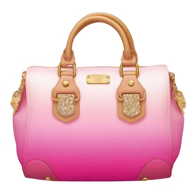 Pink ombre Juicy Couture Bag with glitter  sticker