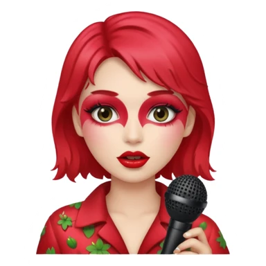 strawberry be hand the mic  sticker