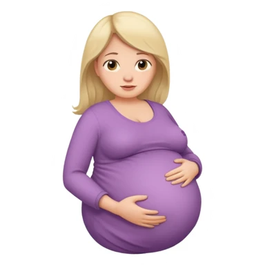 very heavily pregnant overdue woman with very  very big and large belly  sticker