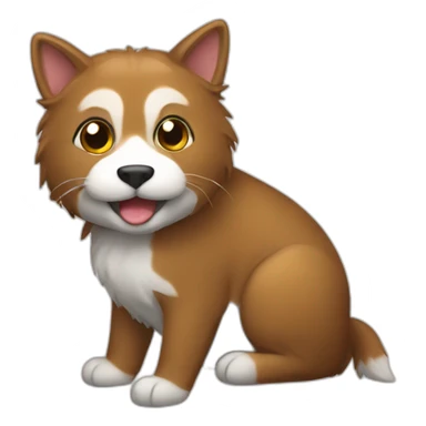 Chat sur un sanglier sticker