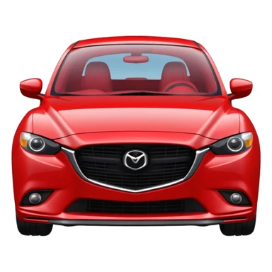 A 3d mazda rs6 red with headlights on emoji and not image sticker