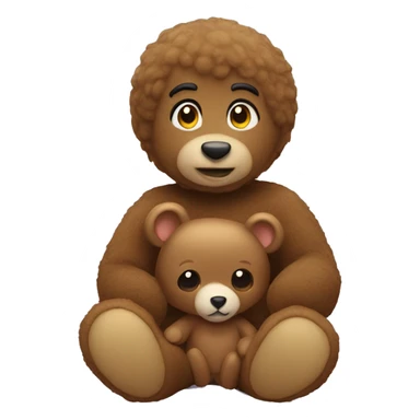 Hart with a teddy bear sticker