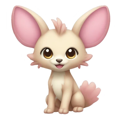 Cute cool beige pink animal hybrid Fakemon full body sticker