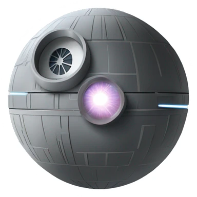 death star firing laser out of the center firing hole sticker