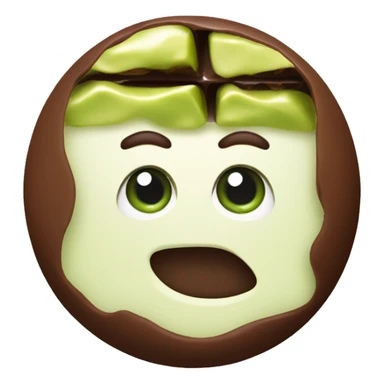 A bar of Dubai chocolate filled with Green pistachio cream sticker