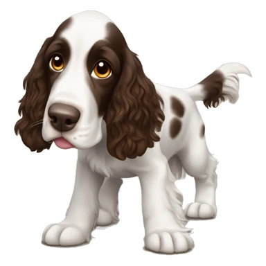 Liver tri roan English springer spaniel sticker