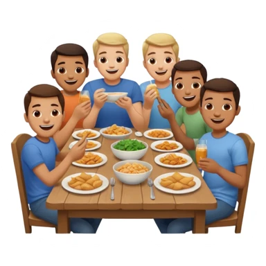 dia de jantar com amigos de infancia, mas so homens sticker
