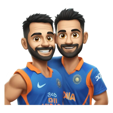 virat kholi with dhoni sticker