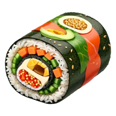 vegan kimbap single piece sticker