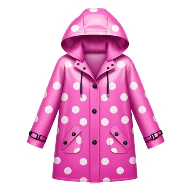 pink polka dot raincoat sticker