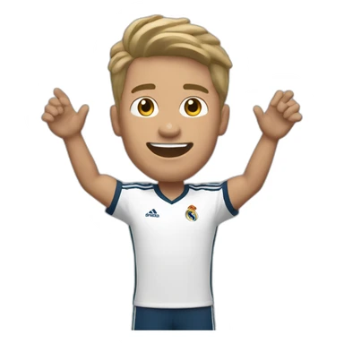 Jude Bellingham with Real Madrid T-shirt with his arms open sticker