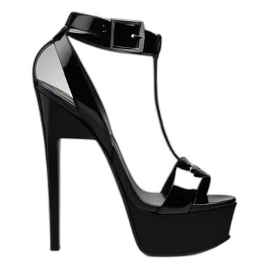 Ysl heel sandal  TRIBUTE PLATFORM SANDAL black PATENT LEATHER sticker