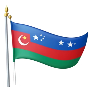 Flag of Dagestan with its green, blue, and red horizontal stripes sticker