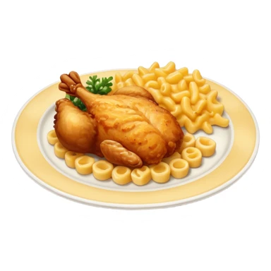 dinner plate chicken with mac and cheese on the side sticker