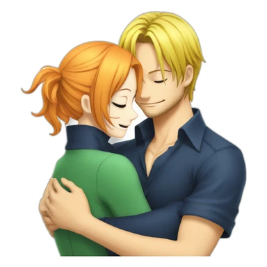 Nami hug Sanji sticker