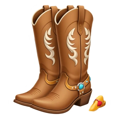 Cowgirl boots on a beachtow  sticker