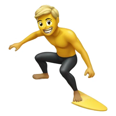 person surfing on a surfboard with wave in background sticker