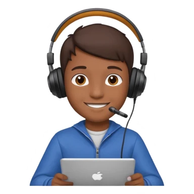 a boy attainting a Online Classes happily  sticker