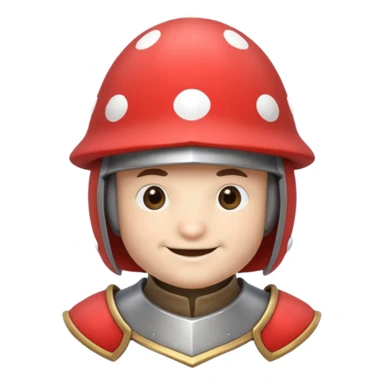 mushroom knight portrait, head and shoulders only, mushroom cap helmet, tiny armor collar, heroic smile, fantasy vibe, 3D cartoon, mobile game icon style, clean background, no text, no watermark
 
 sticker