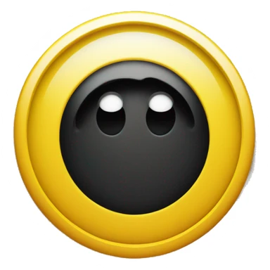 "A wavy black and red rectangle with a medium sized yellow circle in the middle." sticker