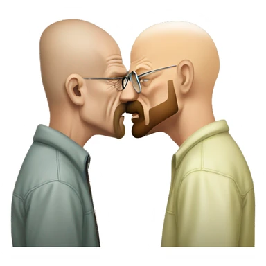 Walter White kissing Jesse Pinkman sticker