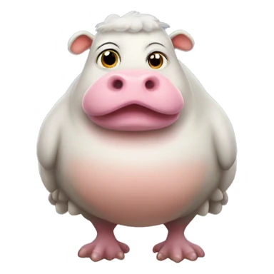 Fat hippo chicken hybrid sticker