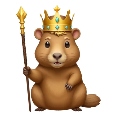 A l Queen Capybara with a wand sticker