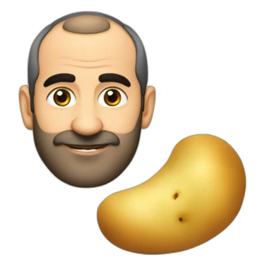 create a emoji nikol pashinyan with potato  sticker