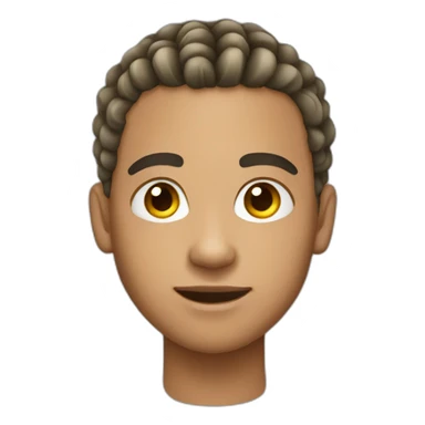 a light skin teenager man with cornrows  sticker