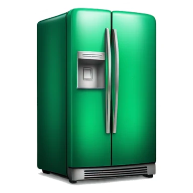 Realistic emerald green fridge  sticker