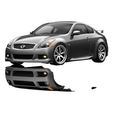 G37 coupe car lowered with dark mags darksliver car 10.5 rears sticker