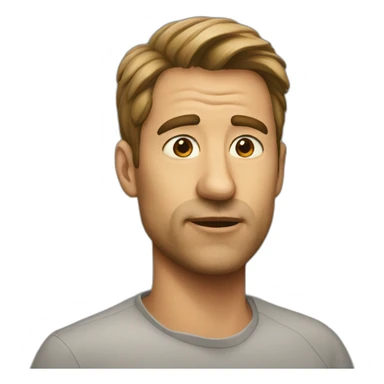 Man in duck face sticker