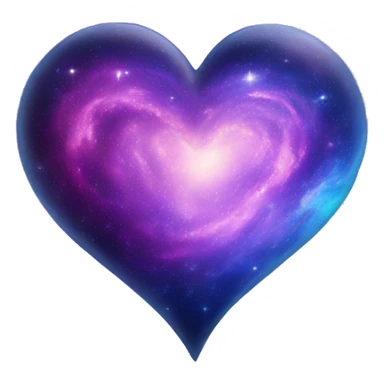 Galaxy heart that is blue and purple  sticker