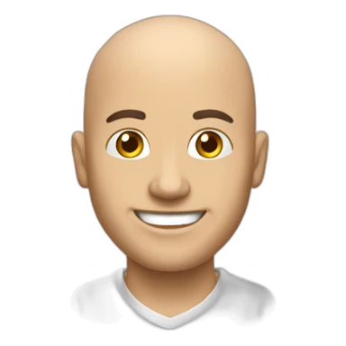 bald men happy white kenote speaker sticker